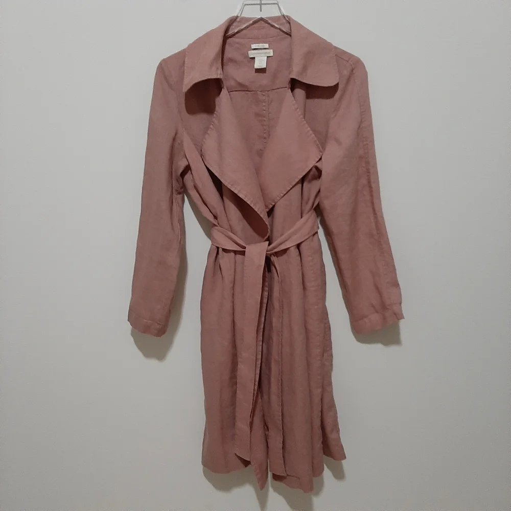 Catherine Malandrino Long Linen Cardigan Medium